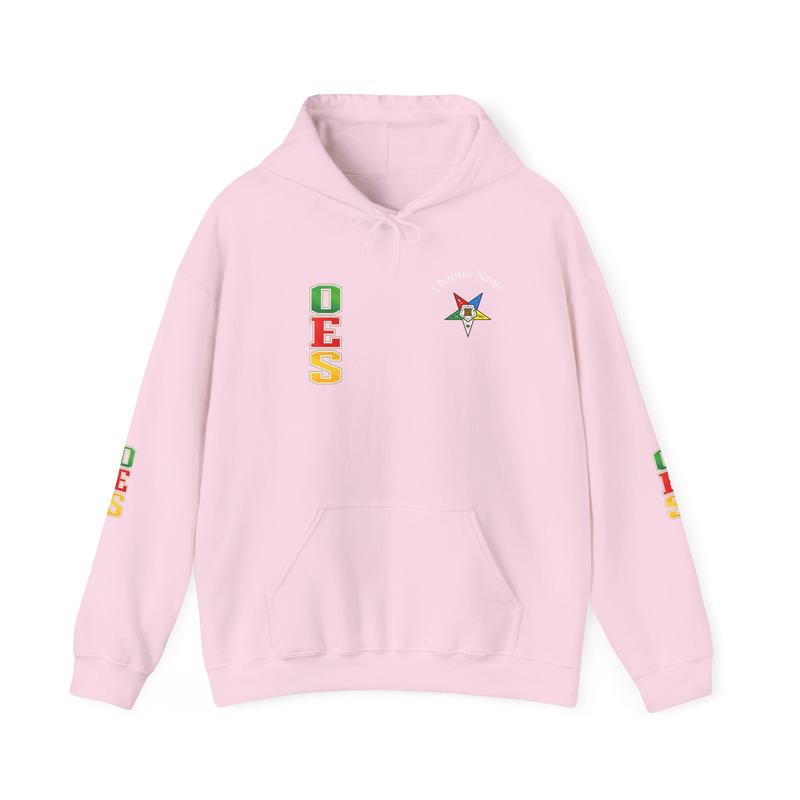 OES Hoodie - Colorful Eastern Star & Initials with Personalization