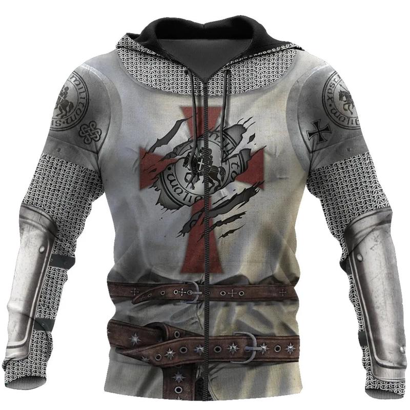 Knights Templar Hoodie - 3D Printed Knight Medieval Armor