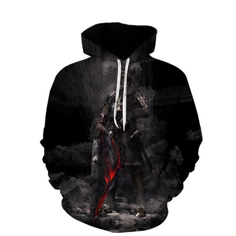 Knights Templar Hoodie - Black Background