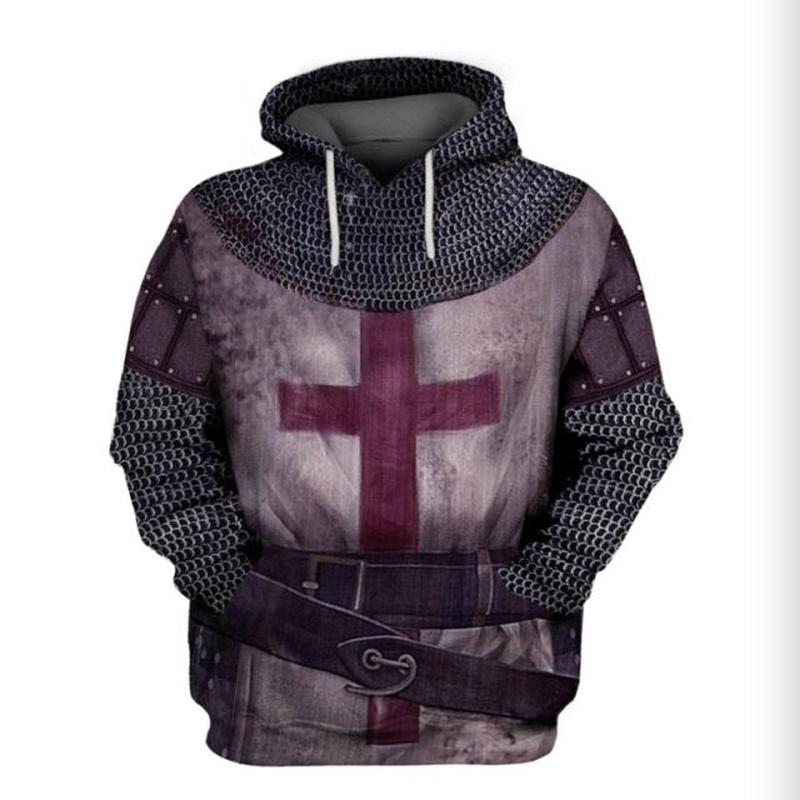 Knights Templar Hoodie - 3D Printed