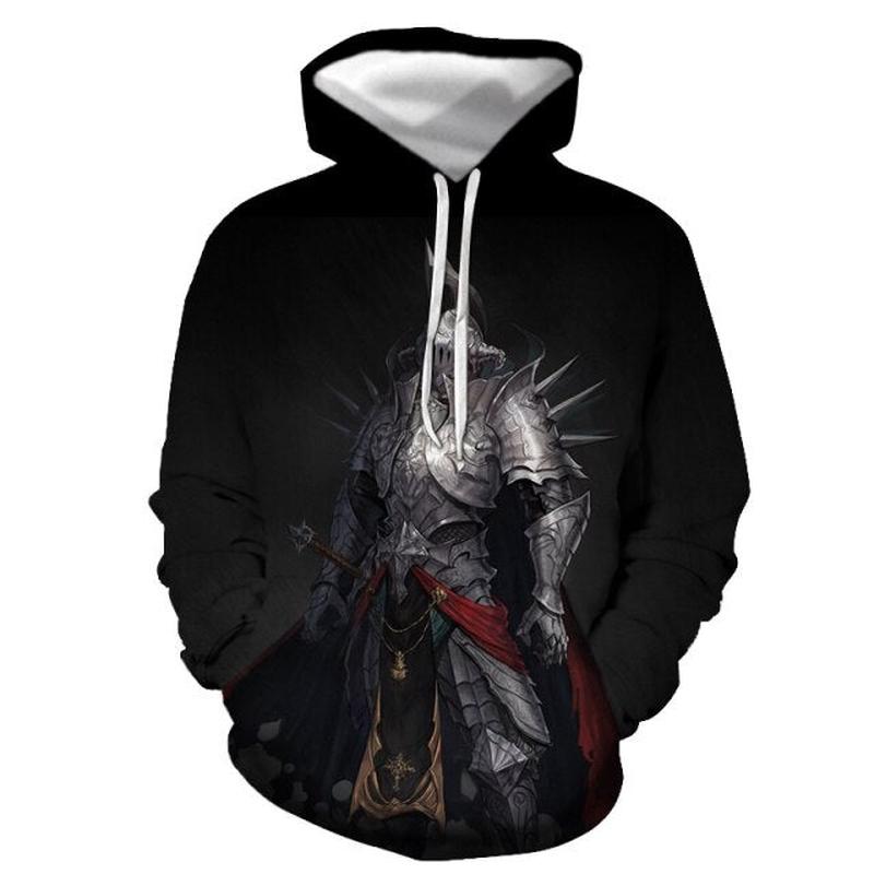 Knights Templar Hoodie - Black & White