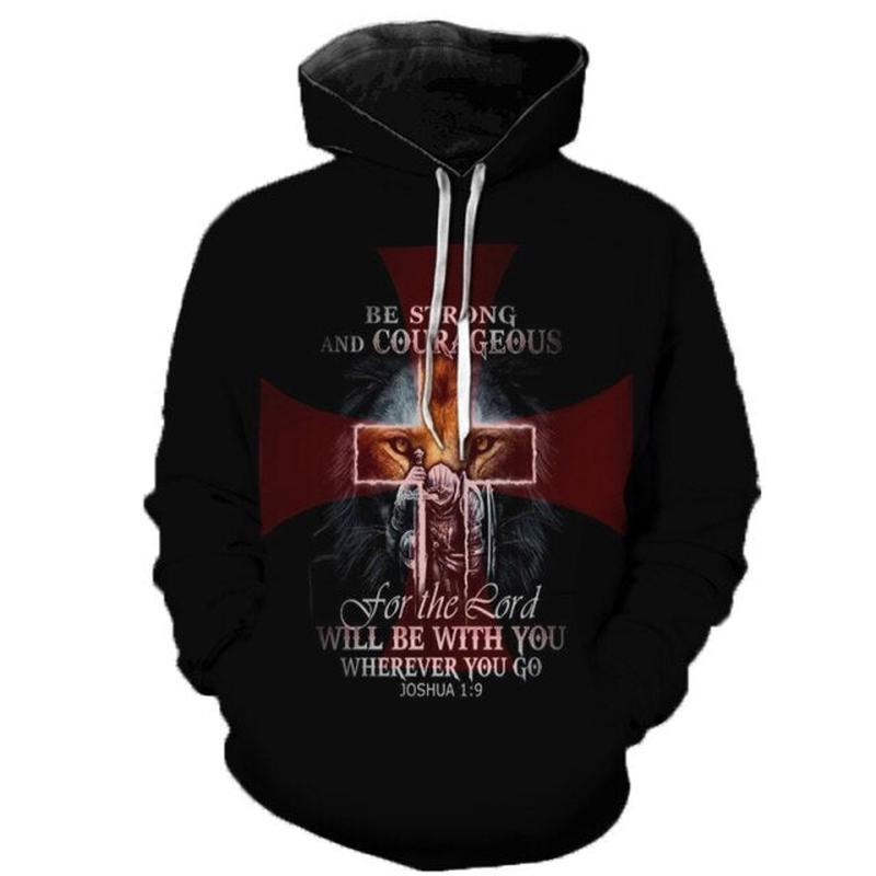 Knights Templar Hoodie - Black & Red