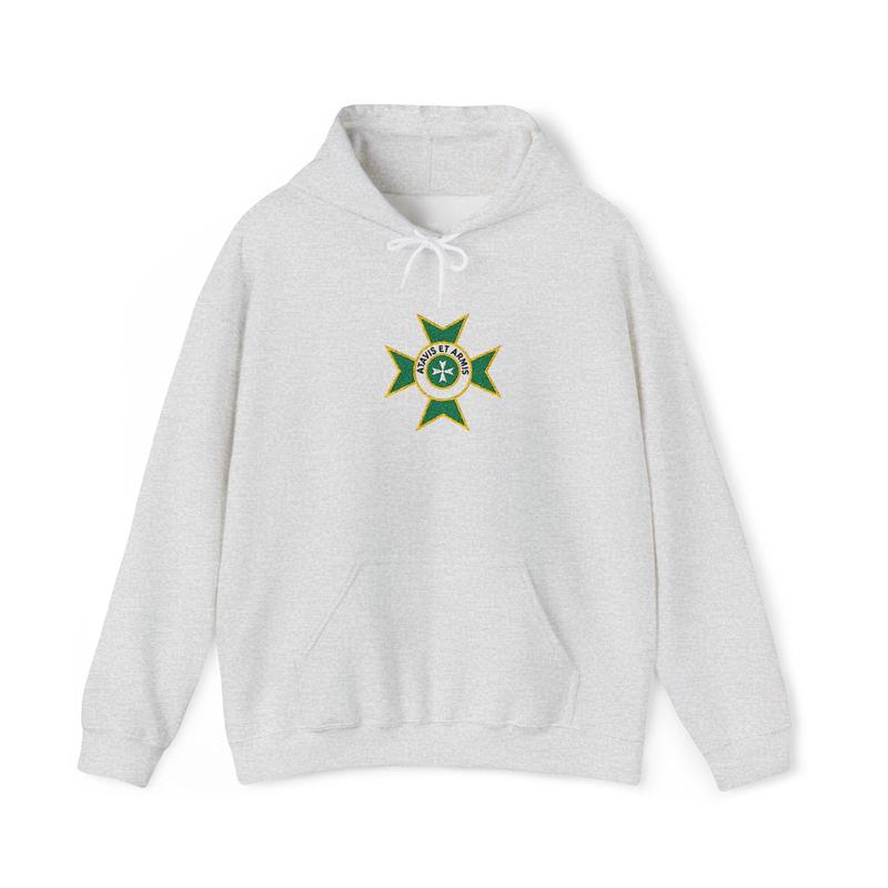 Order of Saint Lazarus Hoodie - Atavis et Armis Soft Cotton Poly Blend Front Stitch