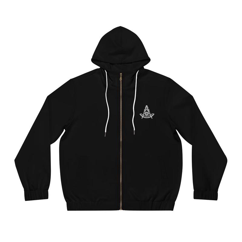 Past Master Blue Lodge Hoodie - Black with White Triple Tau