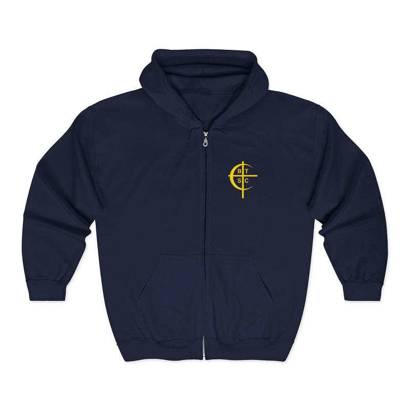 Council of Crusaders Hoodie - Embroidered Crescent Cross Chest & Back