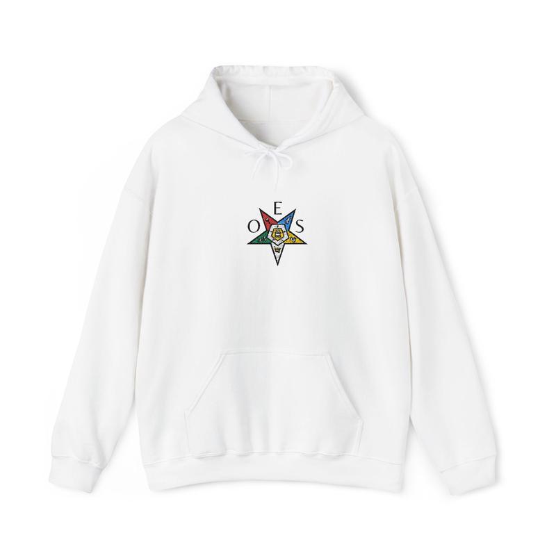 OES Hoodie - Soft Cotton Poly Blend Embroidered Colorful Star