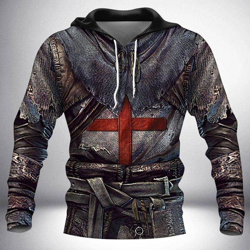 Knights Templar Hoodie - Armor 3D Printed Hooded