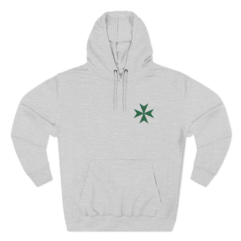 Order of Saint Lazarus Hoodie - Embroidered Green Cross