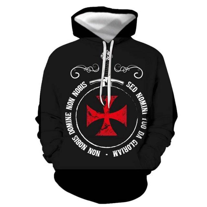 Knights Templar Hoodie - 3D Printed Design