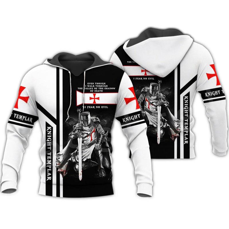 Knights Templar Hoodie - 3D Print Armor , Sweatshirts & Zipper
