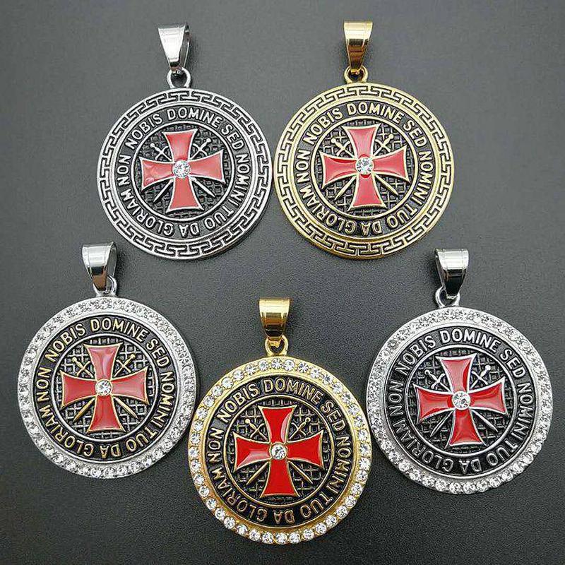 Knights Templar Necklace - Stainless Steel Gold/Silver