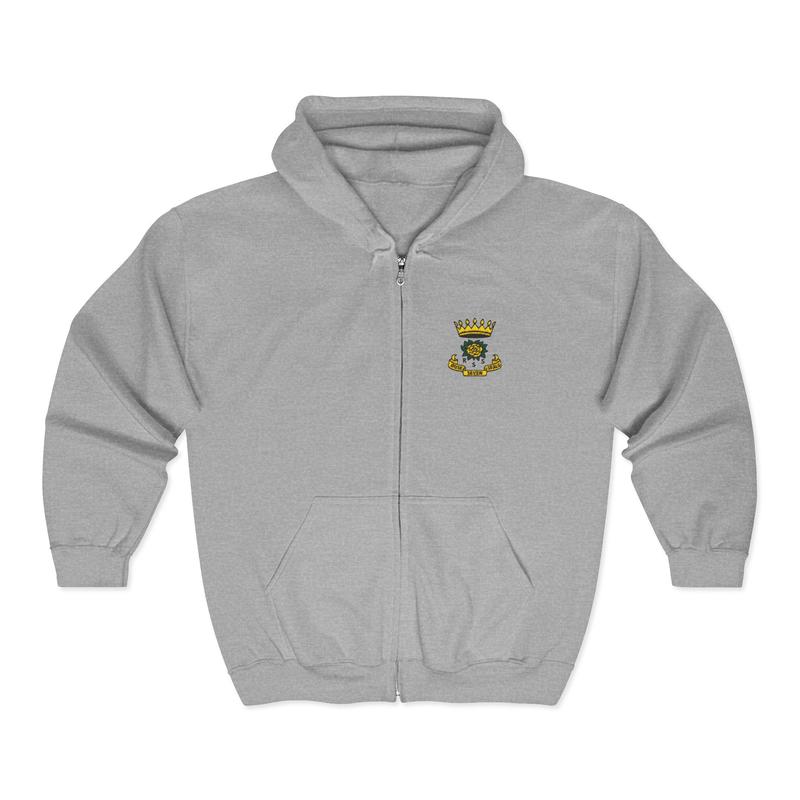 Rose of Seven Seals Hoodie - Zip Up Jacket Royal Rose Embroidery